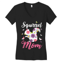 Funny Forest Animal Squirrel Mom Mothers Day Gift Squirrel Women's V-neck T-shirt | Artistshot