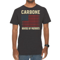 Carbone Last Name Surname American Flag Family T Shirt Vintage T-shirt | Artistshot