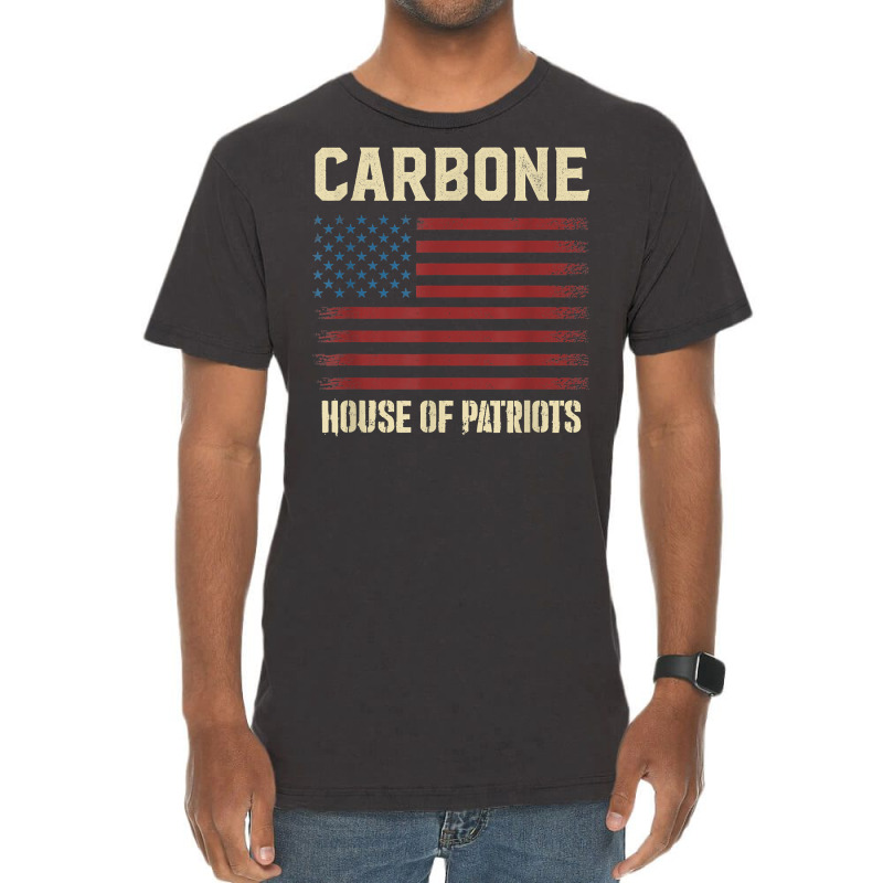 Carbone Last Name Surname American Flag Family T Shirt Vintage T-shirt | Artistshot