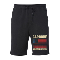 Carbone Last Name Surname American Flag Family T Shirt Fleece Short | Artistshot