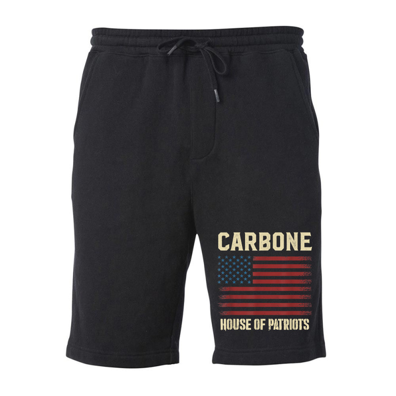 Carbone Last Name Surname American Flag Family T Shirt Fleece Short | Artistshot