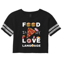 Food Is My Love Language Scorecard Crop Tee | Artistshot