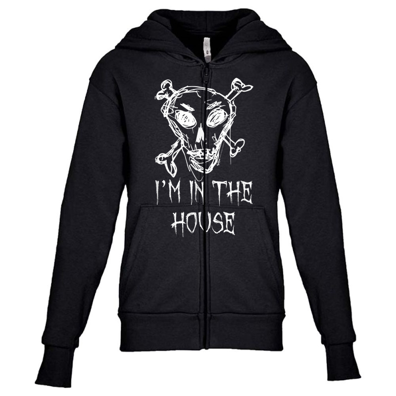 I’m In The House Halloween Costume Word Design T Shirt Youth Zipper Hoodie | Artistshot