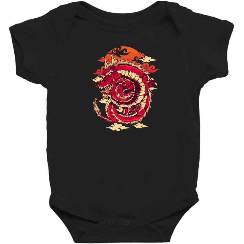 Red Dragon Japan Baby Bodysuit by difarinasool | Artistshot