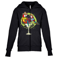 Parrots Drinking Margarita Hawaiian Birds T Shirt Youth Zipper Hoodie | Artistshot