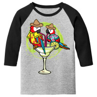 Parrots Drinking Margarita Hawaiian Birds T Shirt Youth 3/4 Sleeve | Artistshot