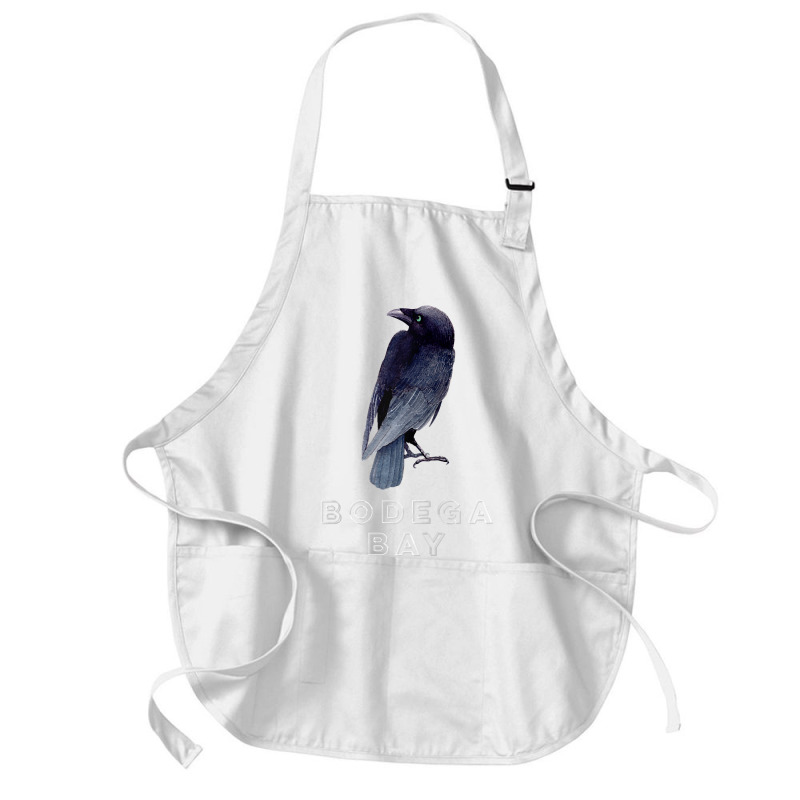 Bodega Bay Crow, Corvid, Raven Lovers, Birders Souvenir Raglan Basebal Medium-length Apron | Artistshot