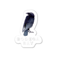 Bodega Bay Crow, Corvid, Raven Lovers, Birders Souvenir Raglan Basebal Sticker | Artistshot