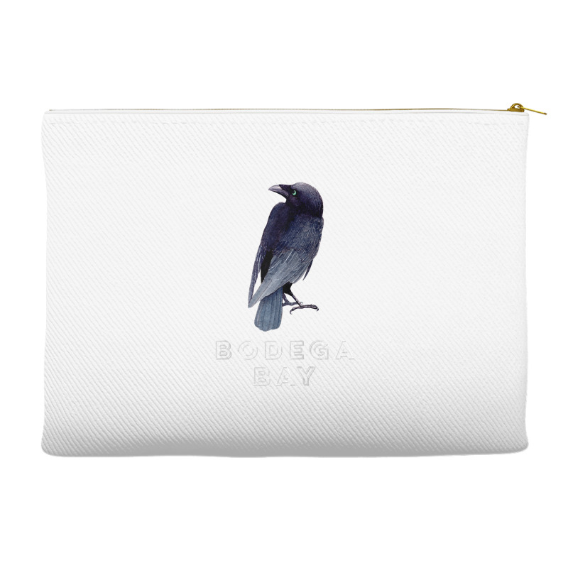 Bodega Bay Crow, Corvid, Raven Lovers, Birders Souvenir Raglan Basebal Accessory Pouches | Artistshot