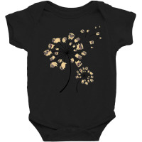 Funny Pug Gift For Men Women Cool Flower Dog Dandelion Lover Baby Bodysuit | Artistshot