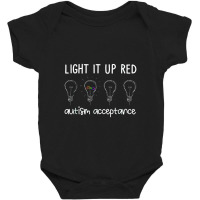 Wear Red Instead Autism Acceptance In April 2022 Baby Bodysuit | Artistshot