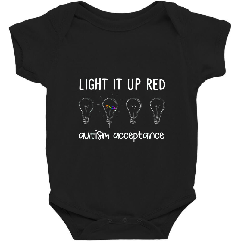 Wear Red Instead Autism Acceptance In April 2022 Baby Bodysuit by celanasubek | Artistshot