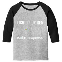 Wear Red Instead Autism Acceptance In April 2022 Youth 3/4 Sleeve | Artistshot