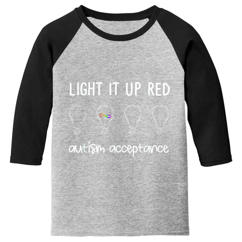 Wear Red Instead Autism Acceptance In April 2022 Youth 3/4 Sleeve by celanasubek | Artistshot