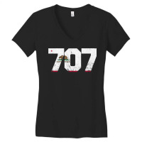 Area Code 707 Hoodie   Sonoma California Women's V-neck T-shirt | Artistshot