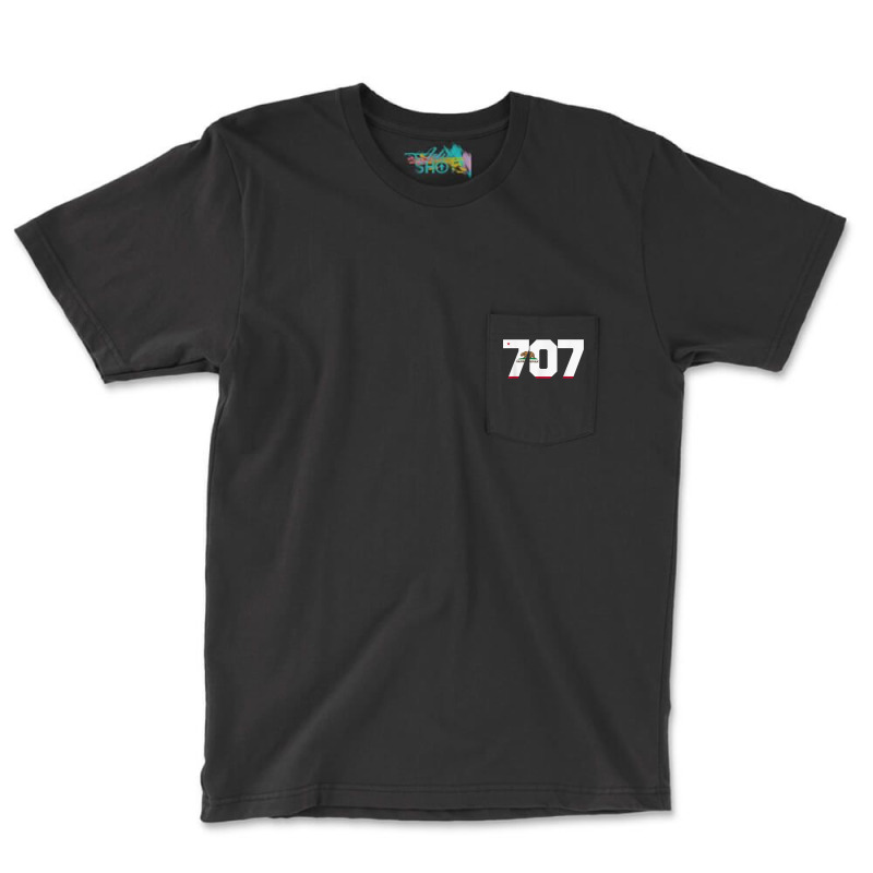 Area Code 707 Shirt   Sonoma California Tshirt Pocket T-Shirt by webberoliveria | Artistshot