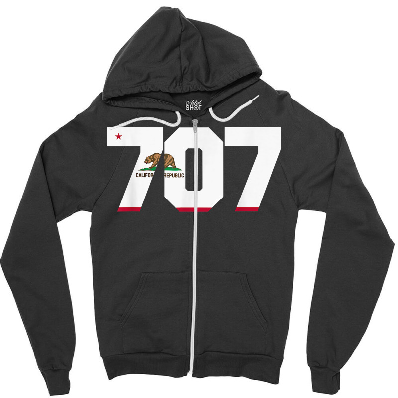 Area Code 707 Shirt   Sonoma California Tshirt Zipper Hoodie by webberoliveria | Artistshot