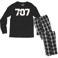 Area Code 707 Shirt   Sonoma California Tshirt Men's Long Sleeve Pajama Set | Artistshot