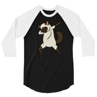 Dabbing Himalayan Cat Dab Dance 3/4 Sleeve Shirt Designed By Dhieart