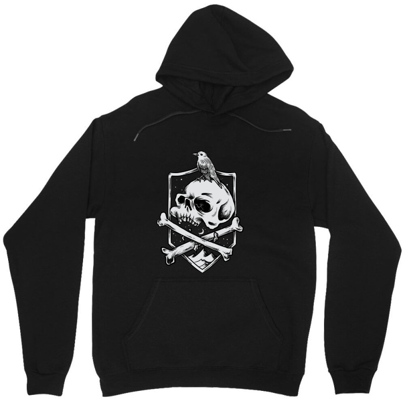 Vintage Skull With Bird Unisex Hoodie | Artistshot