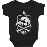 Vintage Skull With Bird Baby Bodysuit | Artistshot