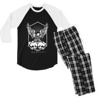 Vintage Eagle With Skull Men's 3/4 Sleeve Pajama Set | Artistshot