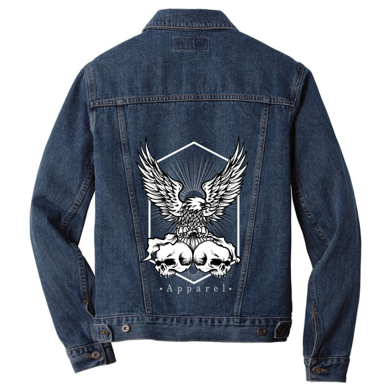 Vintage Eagle With Skull Men Denim Jacket | Artistshot