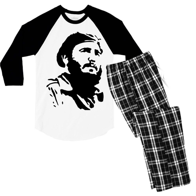 Fidel Castro Cuba Revolution (2) Men's 3/4 Sleeve Pajama Set by nbobatiga | Artistshot