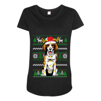 Beagle Christmas Lights Xmas Matching Family Dog Lover 129 Dog Lover Maternity Scoop Neck T-shirt | Artistshot