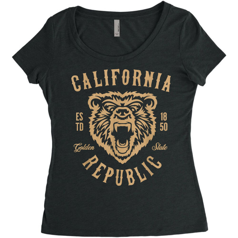 California Republic. Golden State California Grizzly Bear T Shirt Women's Triblend Scoop T-shirt by mikidicosmo | Artistshot