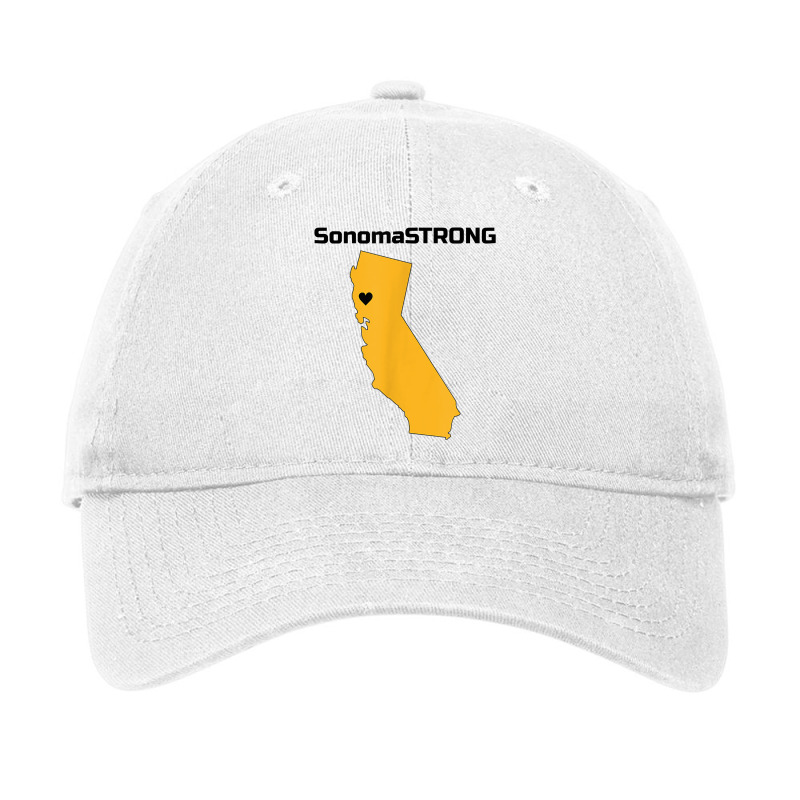 Support Sonoma Strong California State Heart Love T Shirt Adjustable Cap by rainandehay | Artistshot