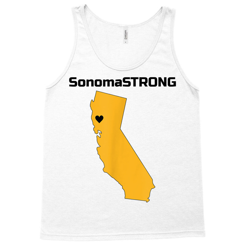 Support Sonoma Strong California State Heart Love T Shirt Tank Top by rainandehay | Artistshot