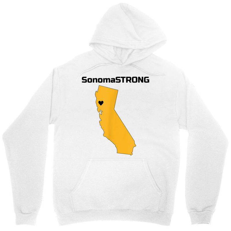 Support Sonoma Strong California State Heart Love T Shirt Unisex Hoodie by rainandehay | Artistshot