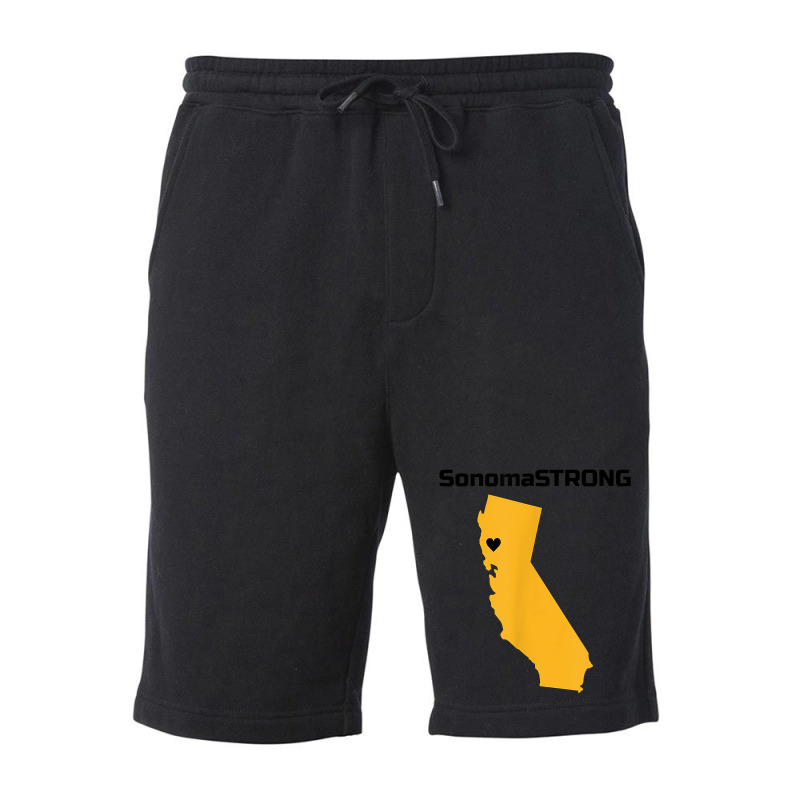 Support Sonoma Strong California State Heart Love T Shirt Fleece Short by rainandehay | Artistshot