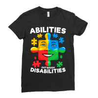 Abilities Outweigh Disabilities Autism Awareness Inspiring Ladies Fitted T-shirt | Artistshot