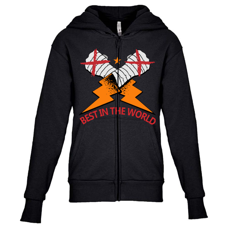 Best In The World Youth Zipper Hoodie by Bertaria | Artistshot