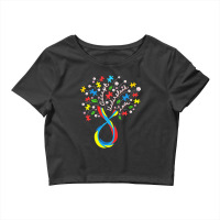 Accept Understand Love Flower Autism Awareness Day Crop Top | Artistshot