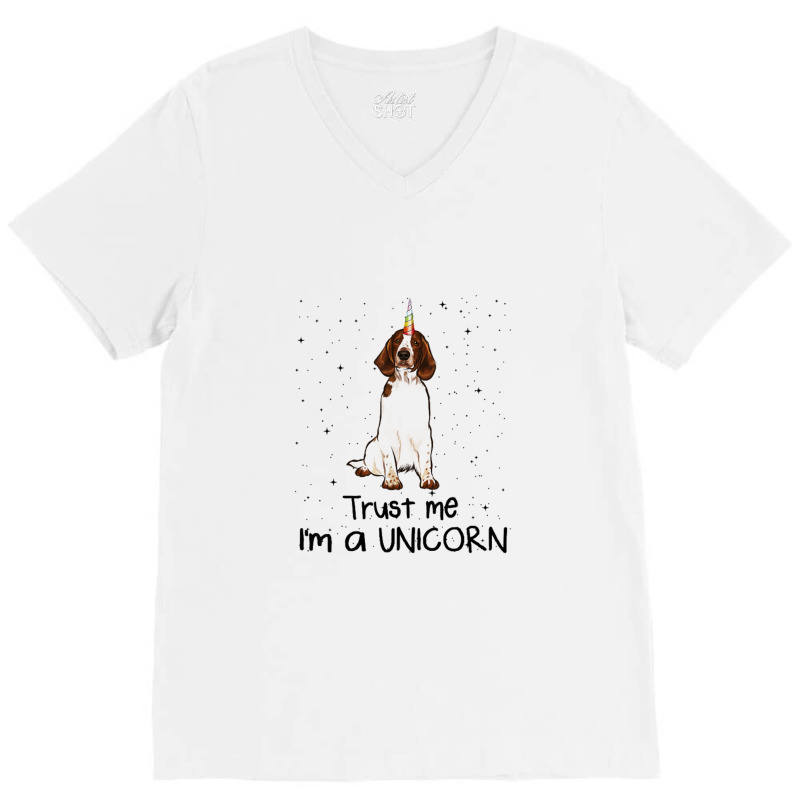 Welsh Springer Spaniel Trust Me I'm A Unicorn Dog V-neck Tee | Artistshot