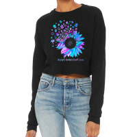 Accept Understand Love Sunflower Funny Autism Awareness Cropped Sweater | Artistshot