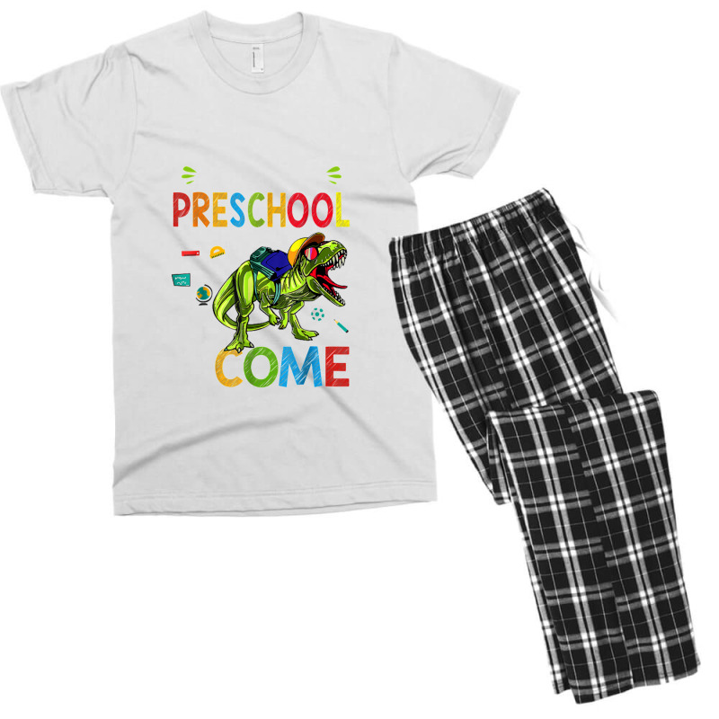 Watch Out Preschool Here I Come Dinosaurs Back To School Men's T-shirt Pajama Set by daniellepaine | Artistshot