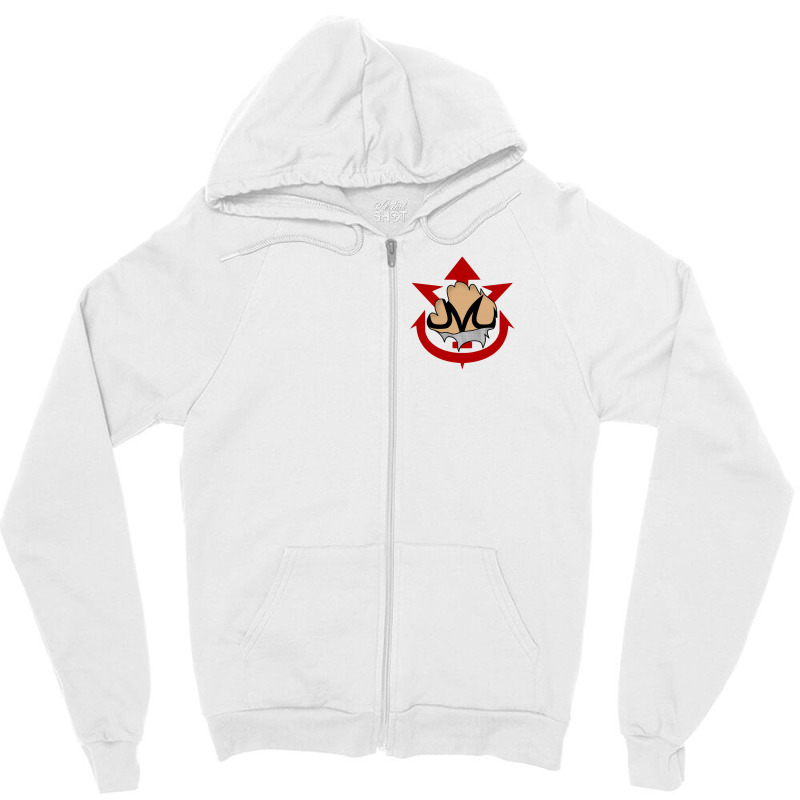 Majin Saiyan Crest Zipper Hoodie by Karlangas | Artistshot