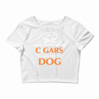 I Just Want To Smoke Cigars And Pet My Dog Cigarsdog Loves Long Sleeve Crop Top | Artistshot