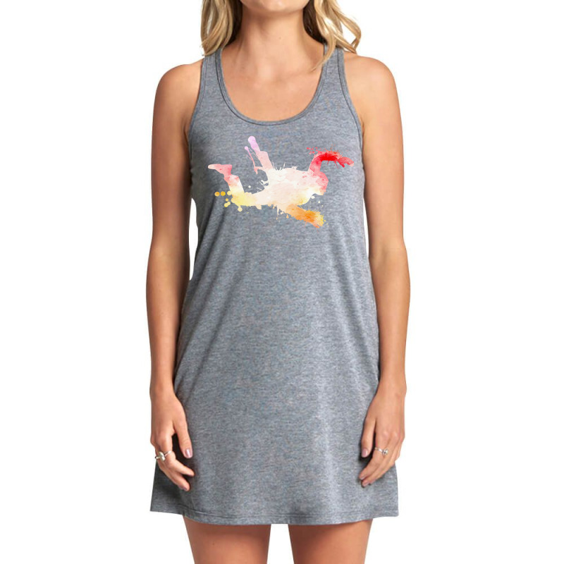 Sky Diving Sport Watercolor T  Shirt Sky Diving Sport Watercolor Art G Tank Dress by routskeleton | Artistshot