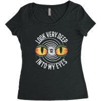 Womens Hypnotic Spiral Third Eye Cat Eyes Look Deep Into My Eyes Women's Triblend Scoop T-shirt | Artistshot