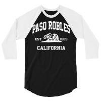 Paso Robles California Ca Vintage State Athletic Style Pullover Hoodie 3/4 Sleeve Shirt | Artistshot