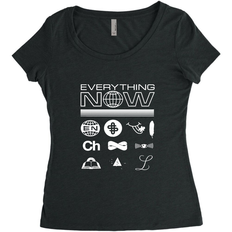 Arcade Fire Everything Now Women's Triblend Scoop T-shirt by drawmearobot | Artistshot