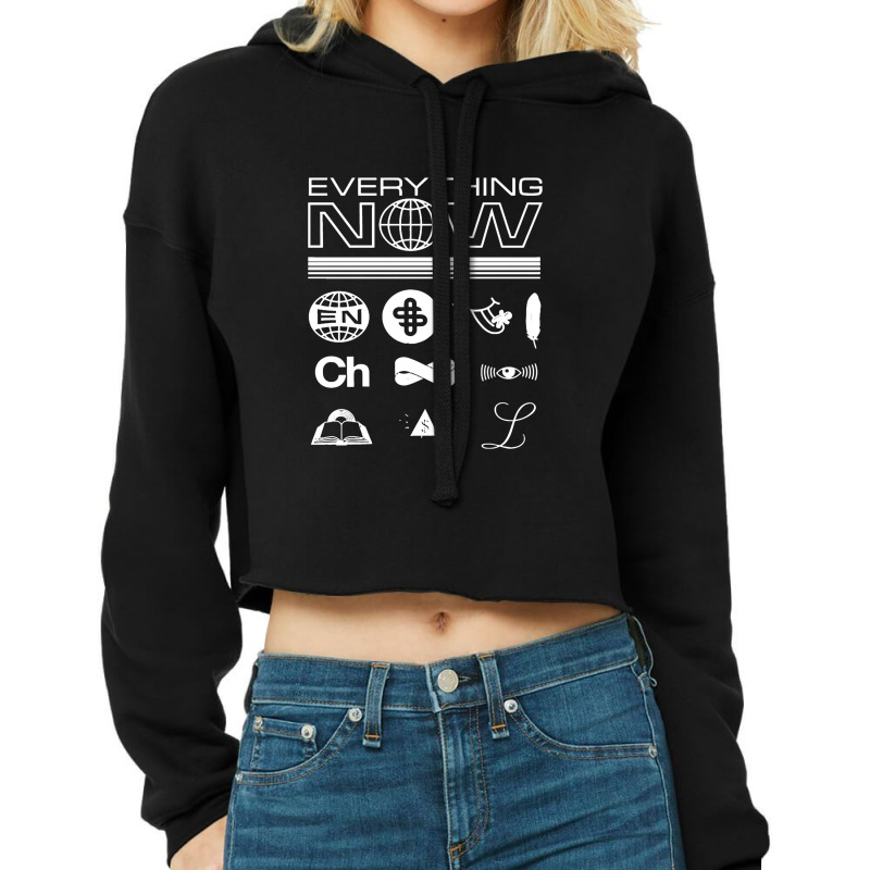 Arcade Fire Everything Now Cropped Hoodie by drawmearobot | Artistshot