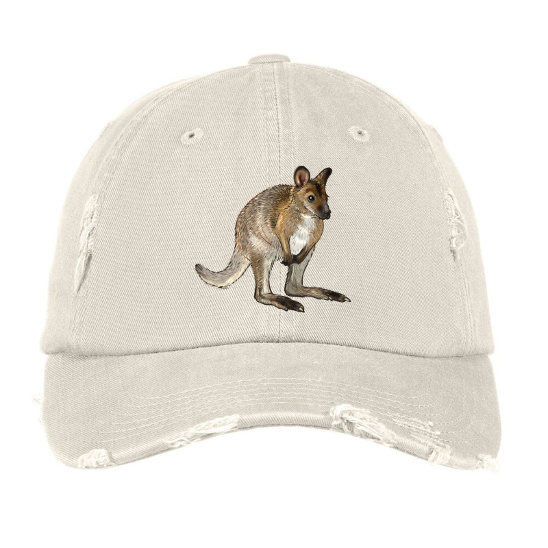 Hand Drawn Wallaby Animal Vintage Cap by LillyAllenDesigns | Artistshot