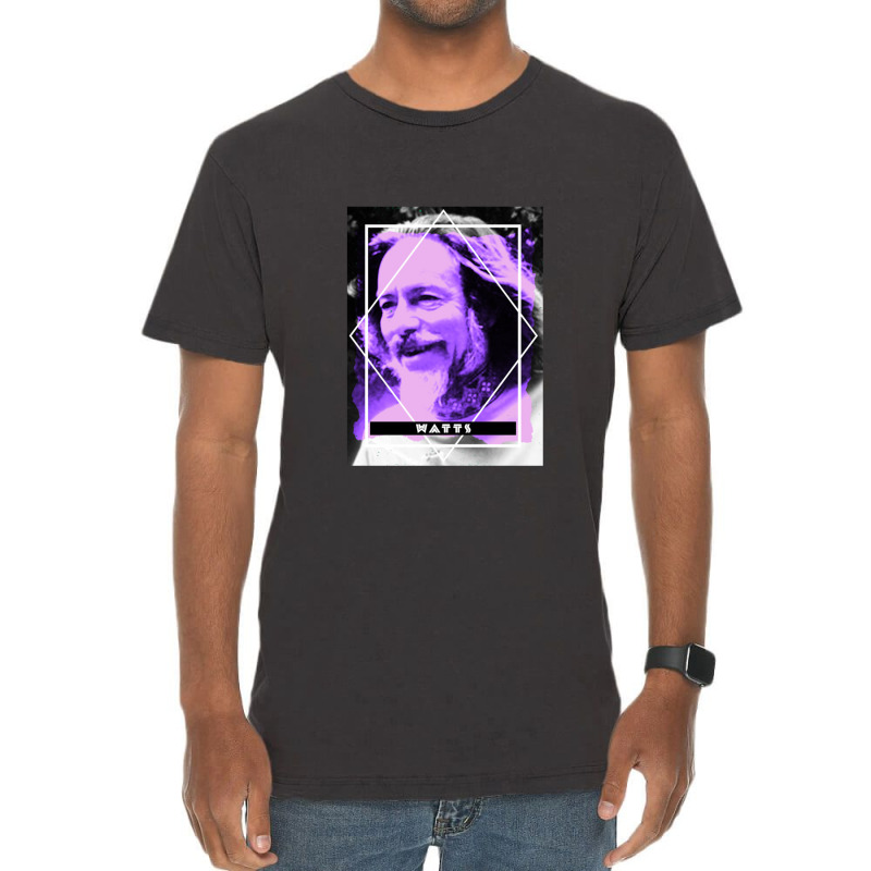 Alan Watts Glitch Aesthetic Vintage T-shirt | Artistshot