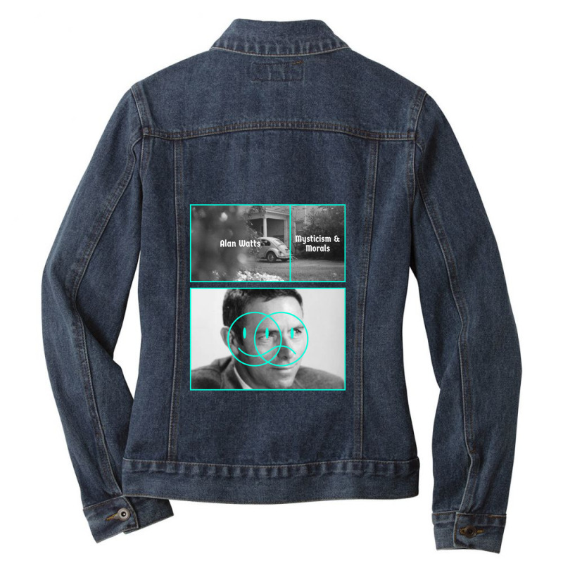 Alan Watts Mysticism And Morals Ladies Denim Jacket by dinginsenter | Artistshot